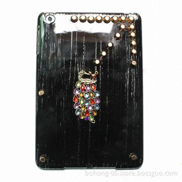 Case for iPad Mini, Made of PC + Metal, Single Bottom Leather with Hardware